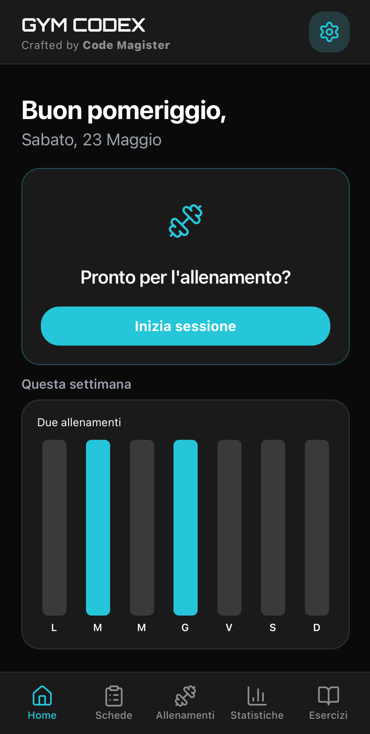 GymCodex app screenshot